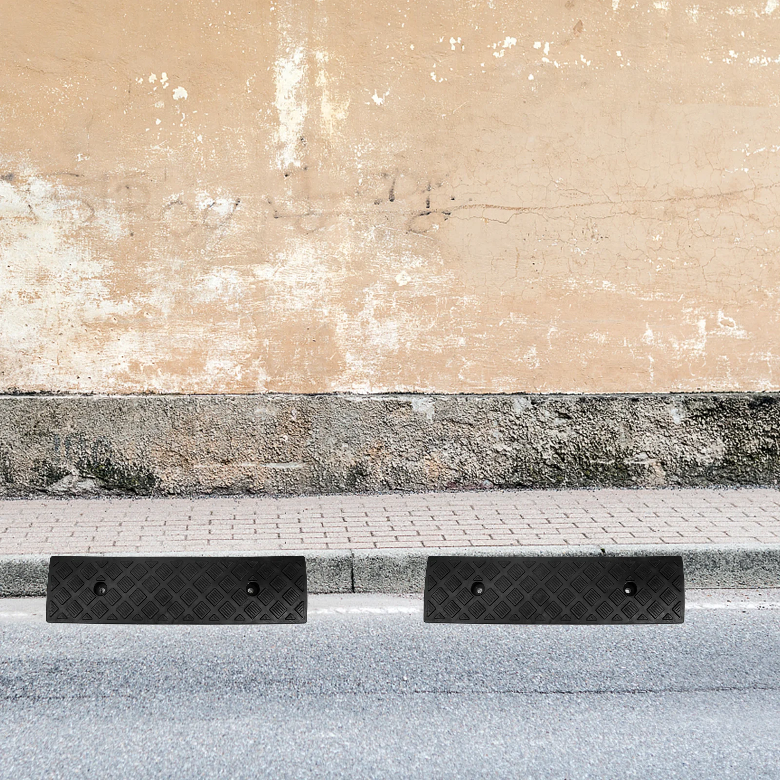 

Pad 3cm High Black Car Ramps Durable Plastic Driveway Garage Motorcycle Step Easy Use Vehicle