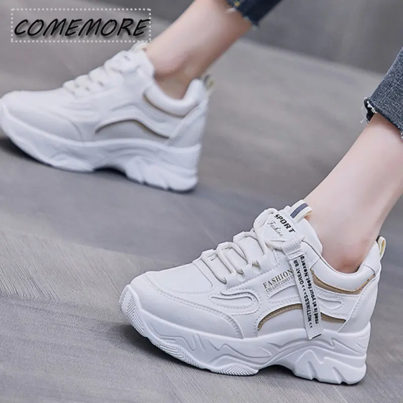 White Sneakers for Women Platform Tennis Female Inner Height Running Sports Shoes Woman Casual Luxury Designer Vulcanized Shoes