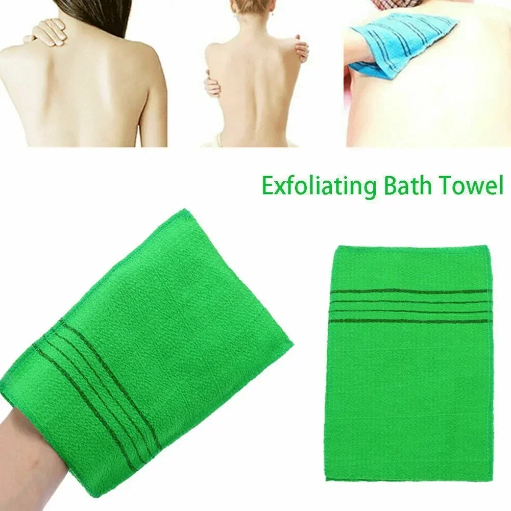 5Pcs Korean Italy Asian Exfoliating Bath Washcloth Body Scrub Shower Soft Towel Coarse Sand Sauna Bath Towel