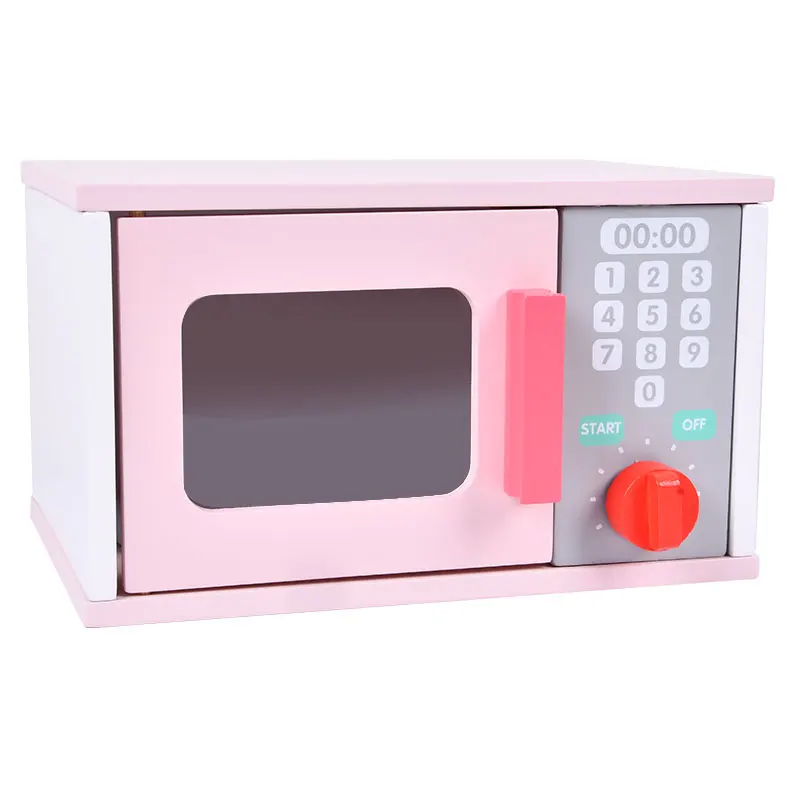 Children's microwave toys, cutting music, children's home cooking, kitchen set, simulated kitchen utensils, wooden