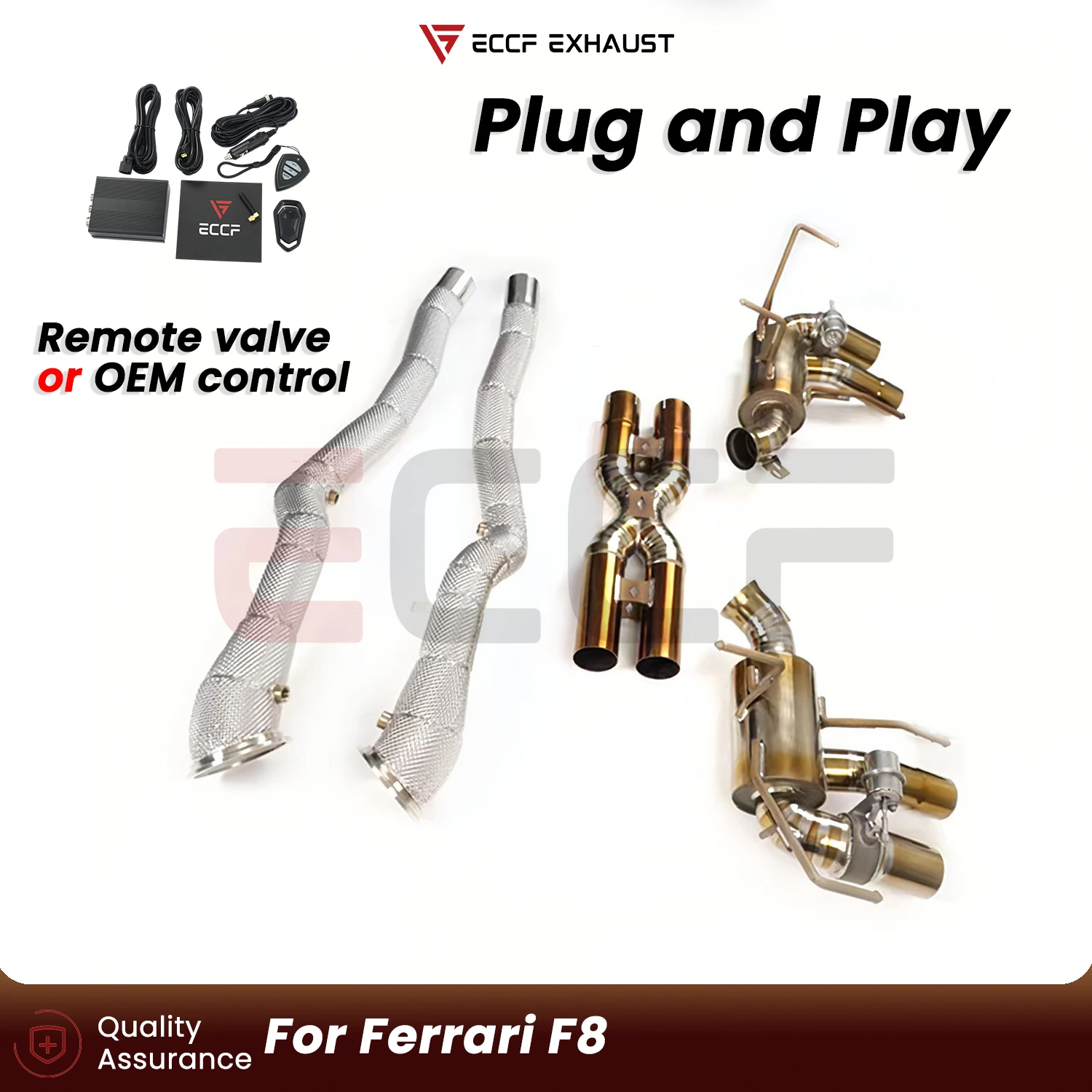 

Sporty Titanium Complete exhaust system For Ferrari F12 6.2L Plug and Play Performance Upgrade Easy Installation