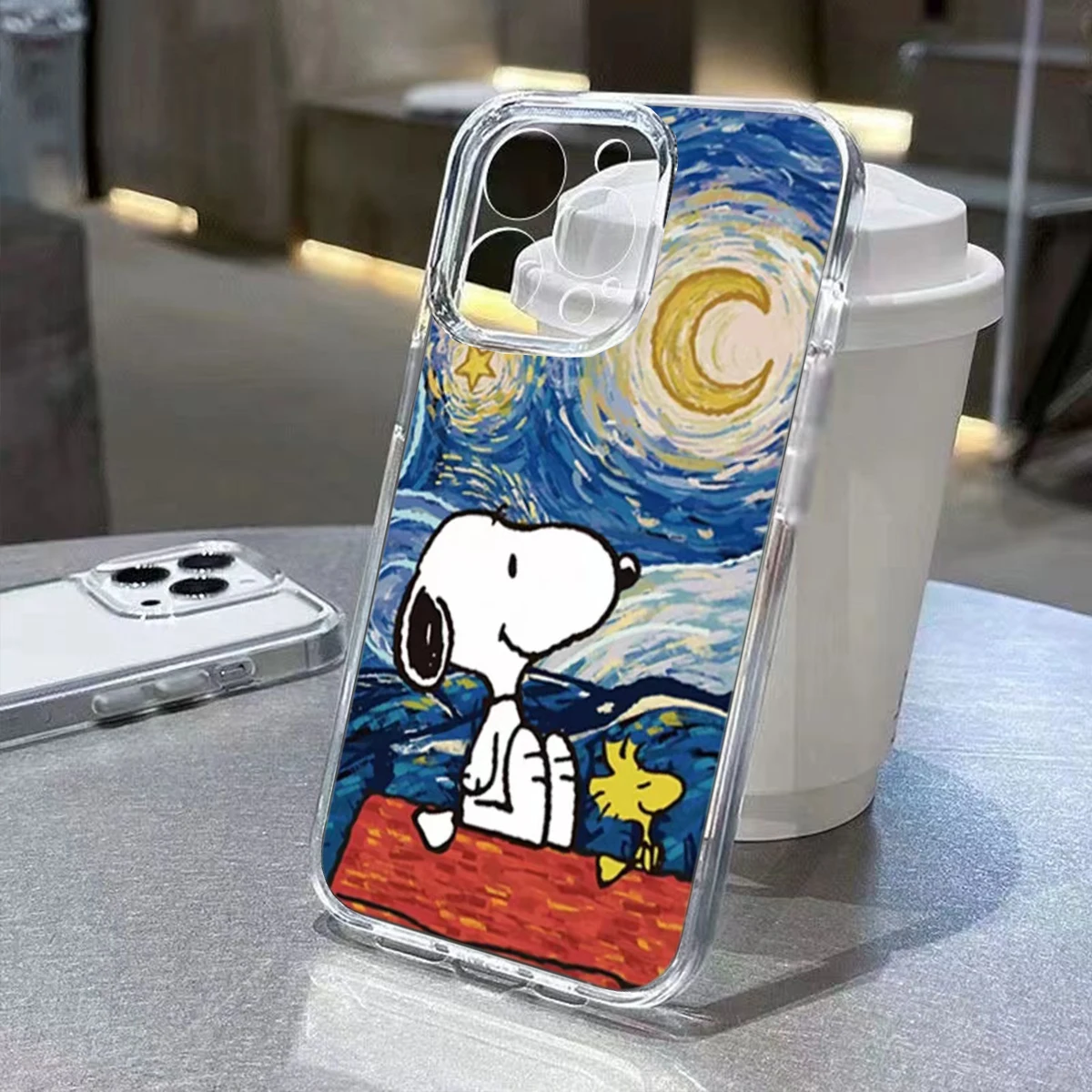 Cute Snoopy Anime Cartoon Transparent Phone Case For iPhone 16 15 14 13 12 11 Pro Max Xr Xs Max 8Plus Case