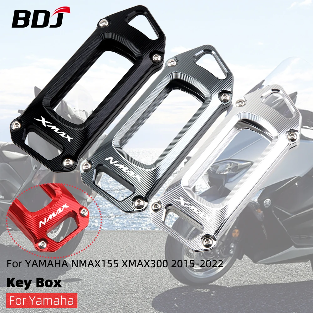 

BDJ NMAX XMAX Motorcycle Key Case Shell Key Cover Guard Key Box For Yamaha NMAX 155 XMAX 300 2015-2022 CNC Aluminum NMAX155 2020