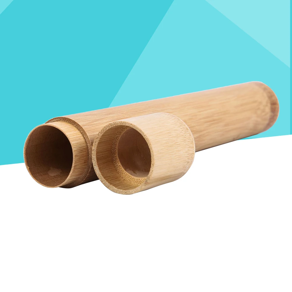 Pudełko ochronne na szczoteczki do zębów Premium Bambusowa tuba Etui podróżne Przenośne drewniane szczoteczki do zębów w stylu vintage na normalne szczoteczki do zębów z bambusa