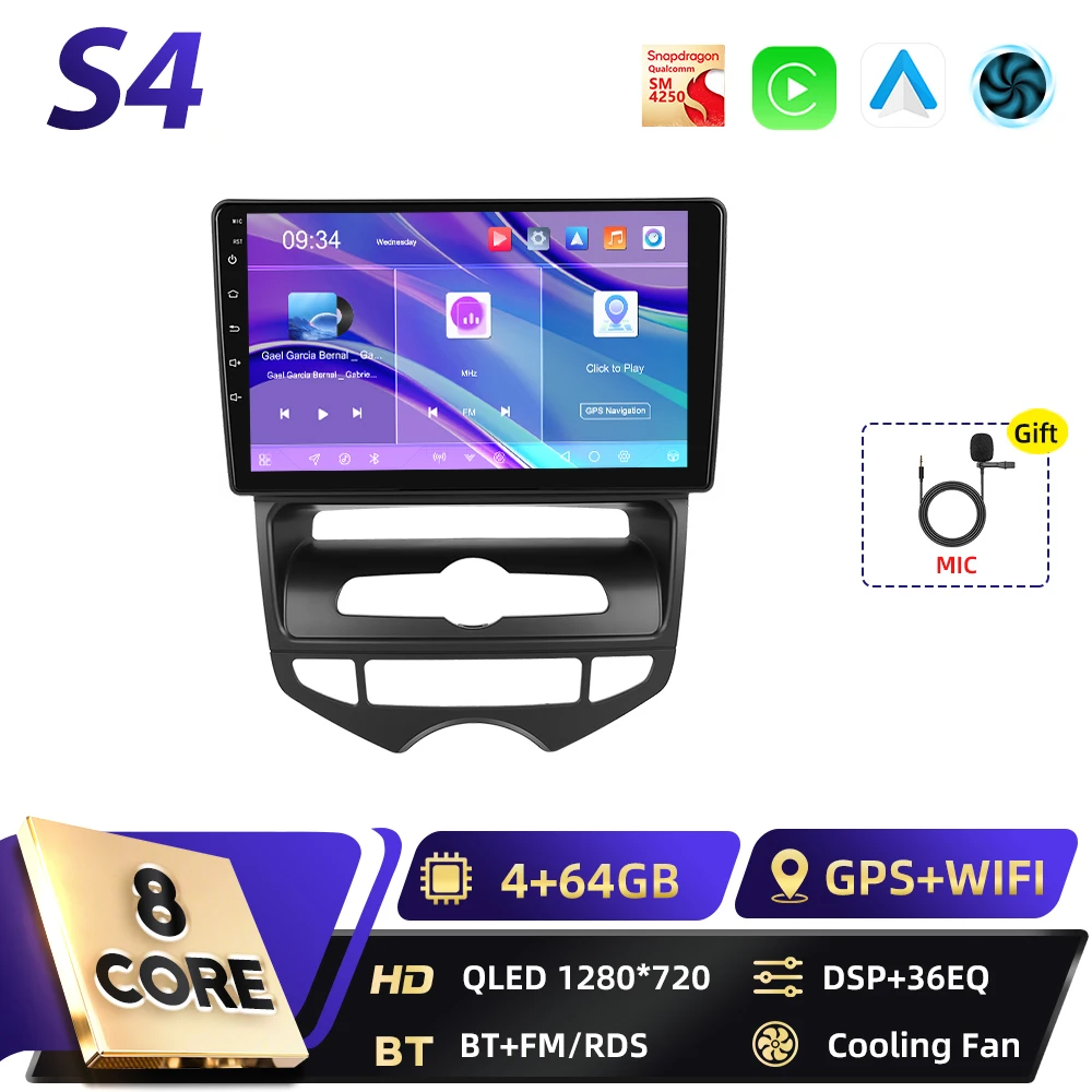 Podofo 8+128G 2din Android autoradio voor Hyundai IX20 2012 GPS navigatie Carplay Android Auto BT DSP WIFI FM