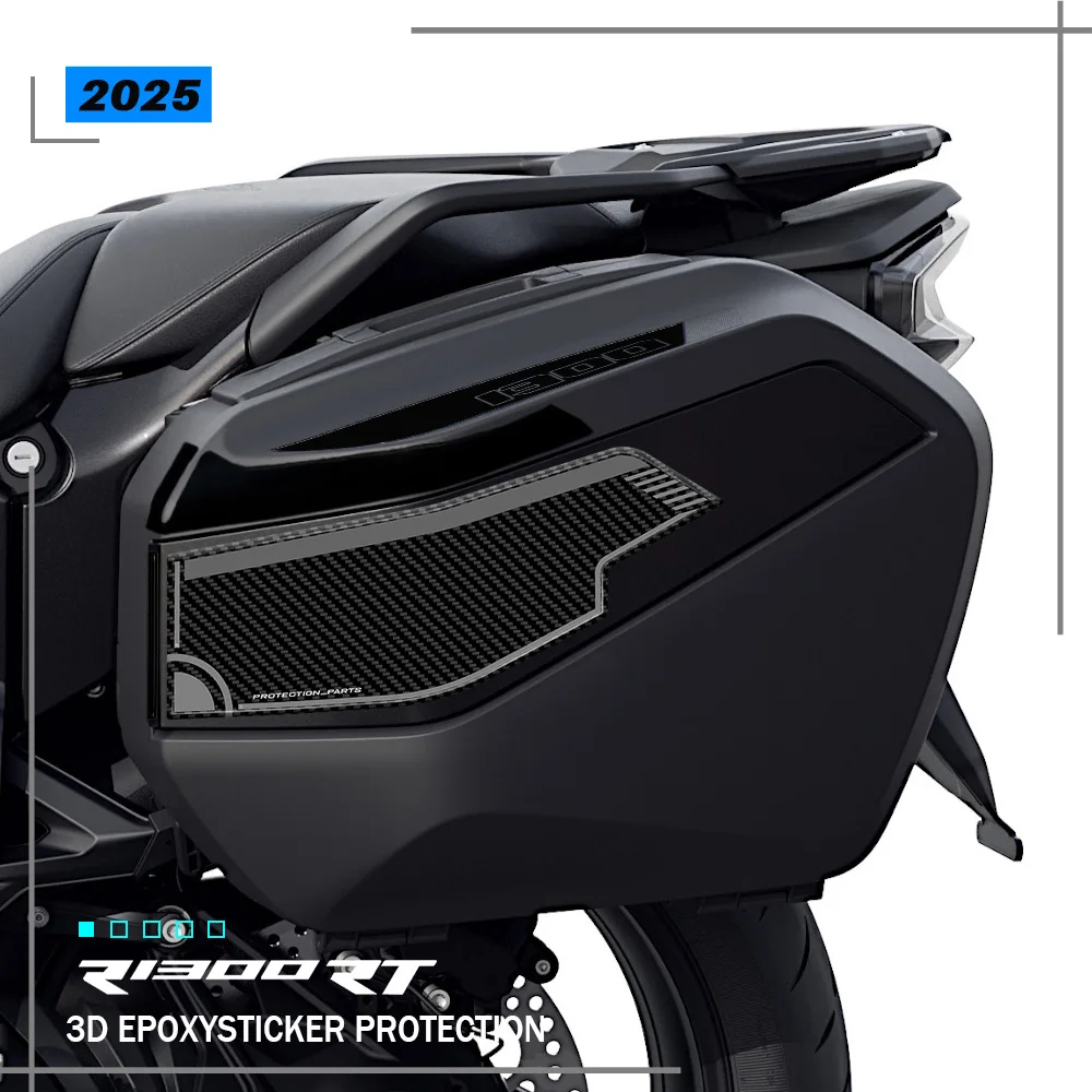 

R1300RT тройной черный аксессуары для мотоциклов 3D гелевая наклейка для R 1300 RT Impulse 2025-2026 наклейка на багаж