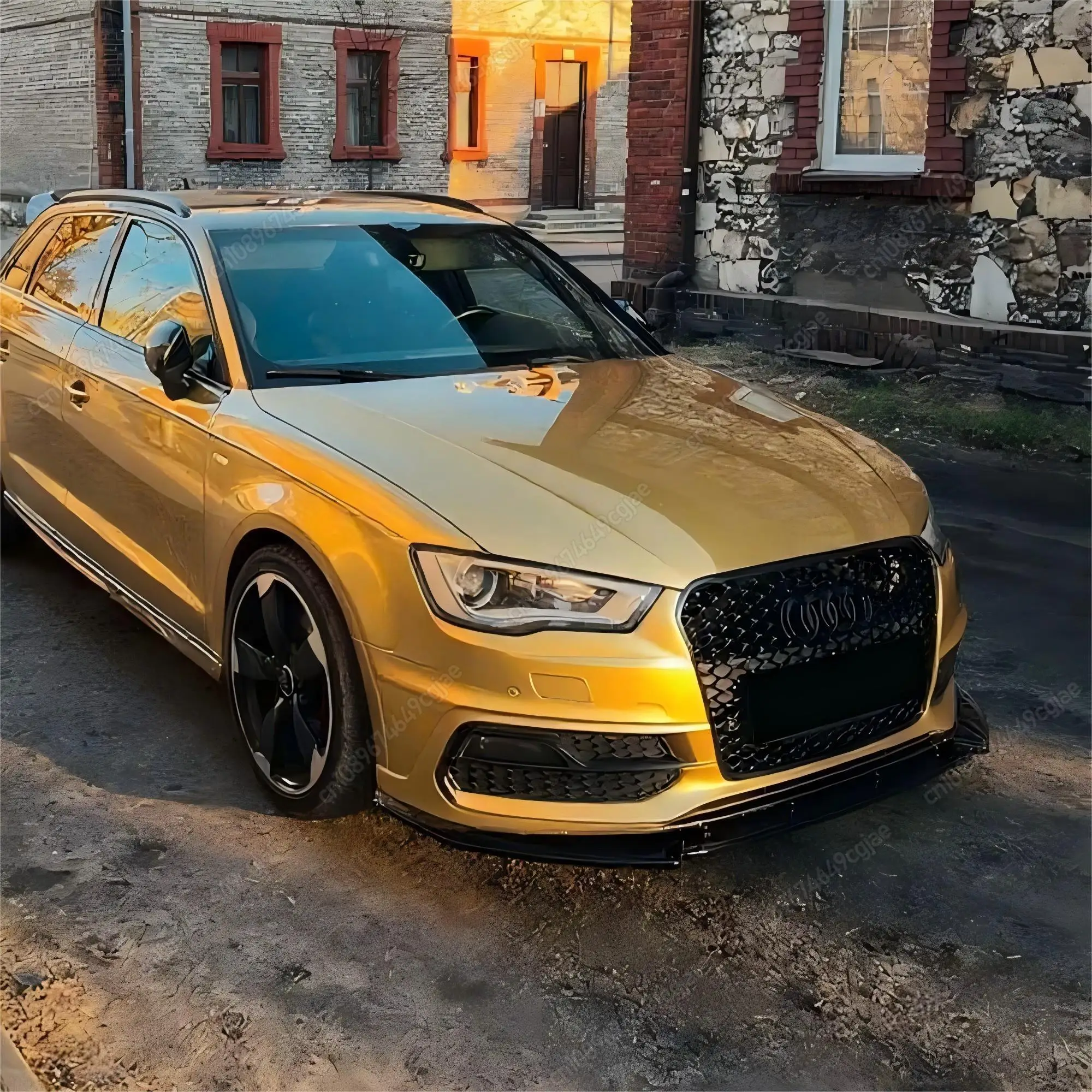 

Car Front Bumper Lip Spoiler Splitter Diffuser Tuning For Audi A3 S-Line S3 8V Standard TDI TFSI 2013-2016 Pre-Facelift Body Kit