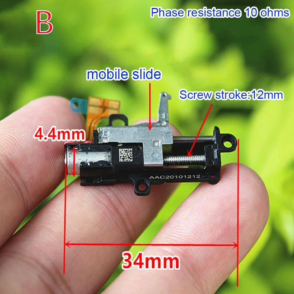 Ultra-micro 8mm stroke Linear Actuator Tiny 5mm DC3V-5V 2-phase 4-wire Precision Metal Gearbox Gear Stepper Motor