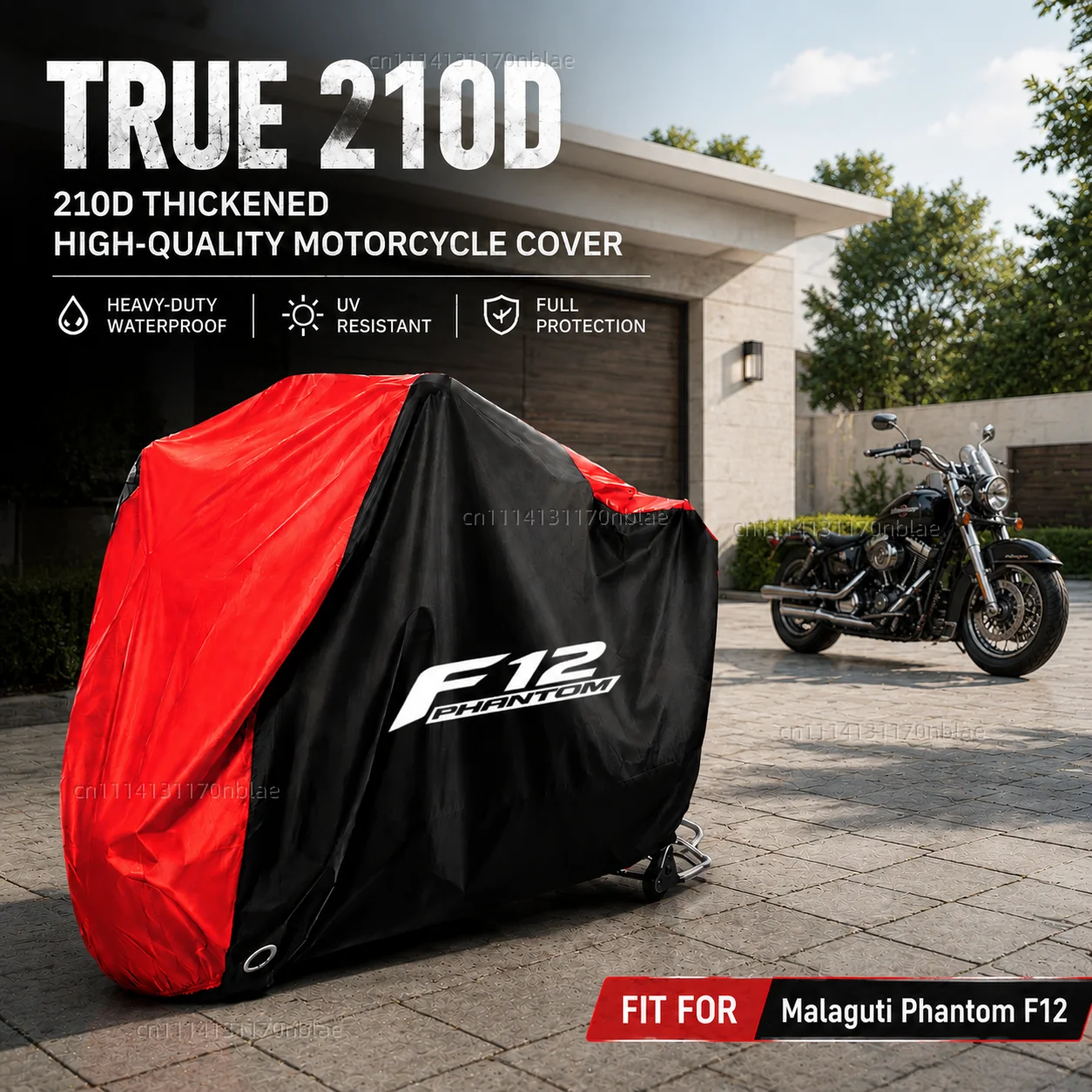 

For Malaguti Phantom F12 210D Motorcycle Cover Waterproof All Season Dustproof UV Protection Moto Rain Cover