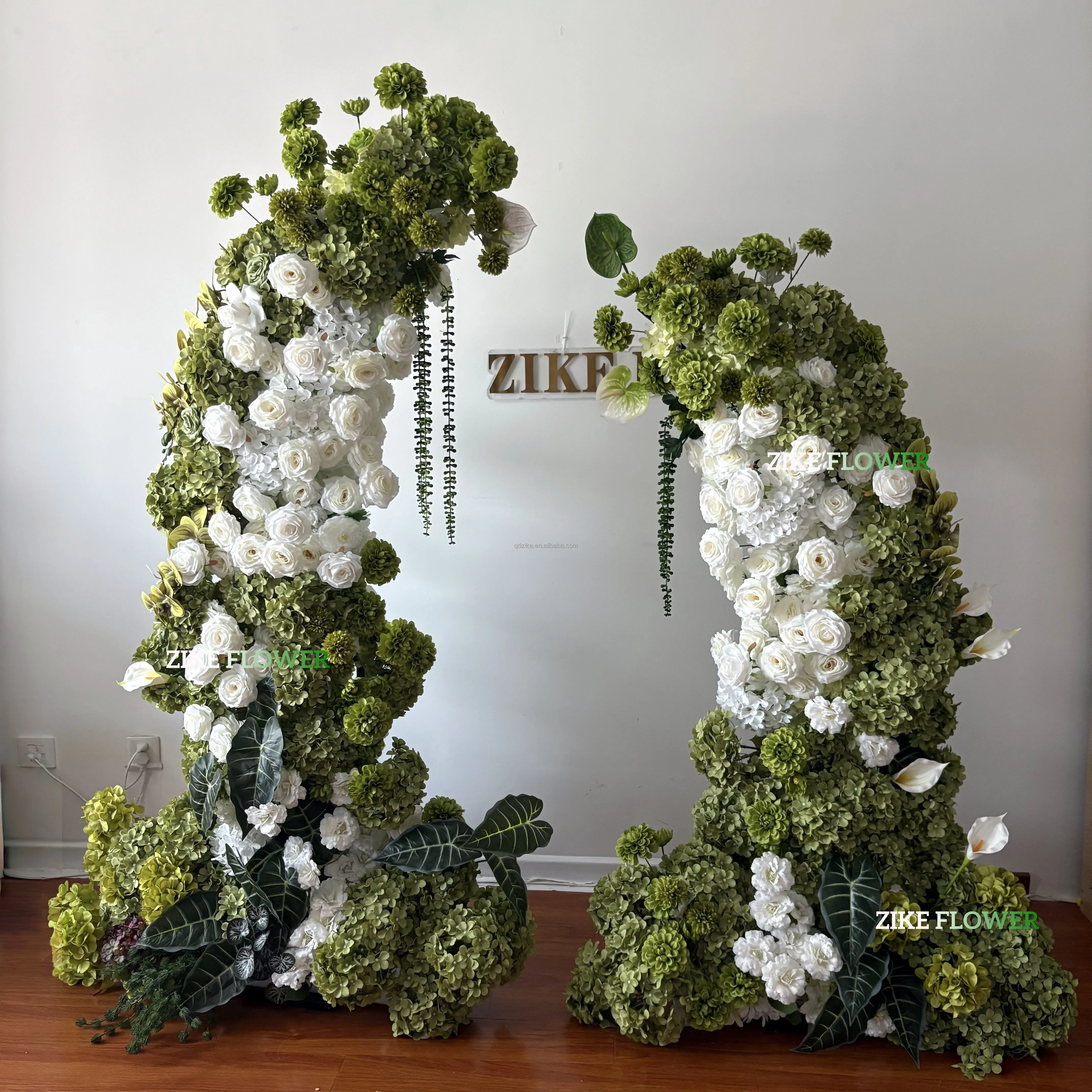 ZIKE Spring Greenery Wedding Event Shop Decorations Artificial Horn Backdrop Natural Silk Flower Arch Eco-Friendly Durable