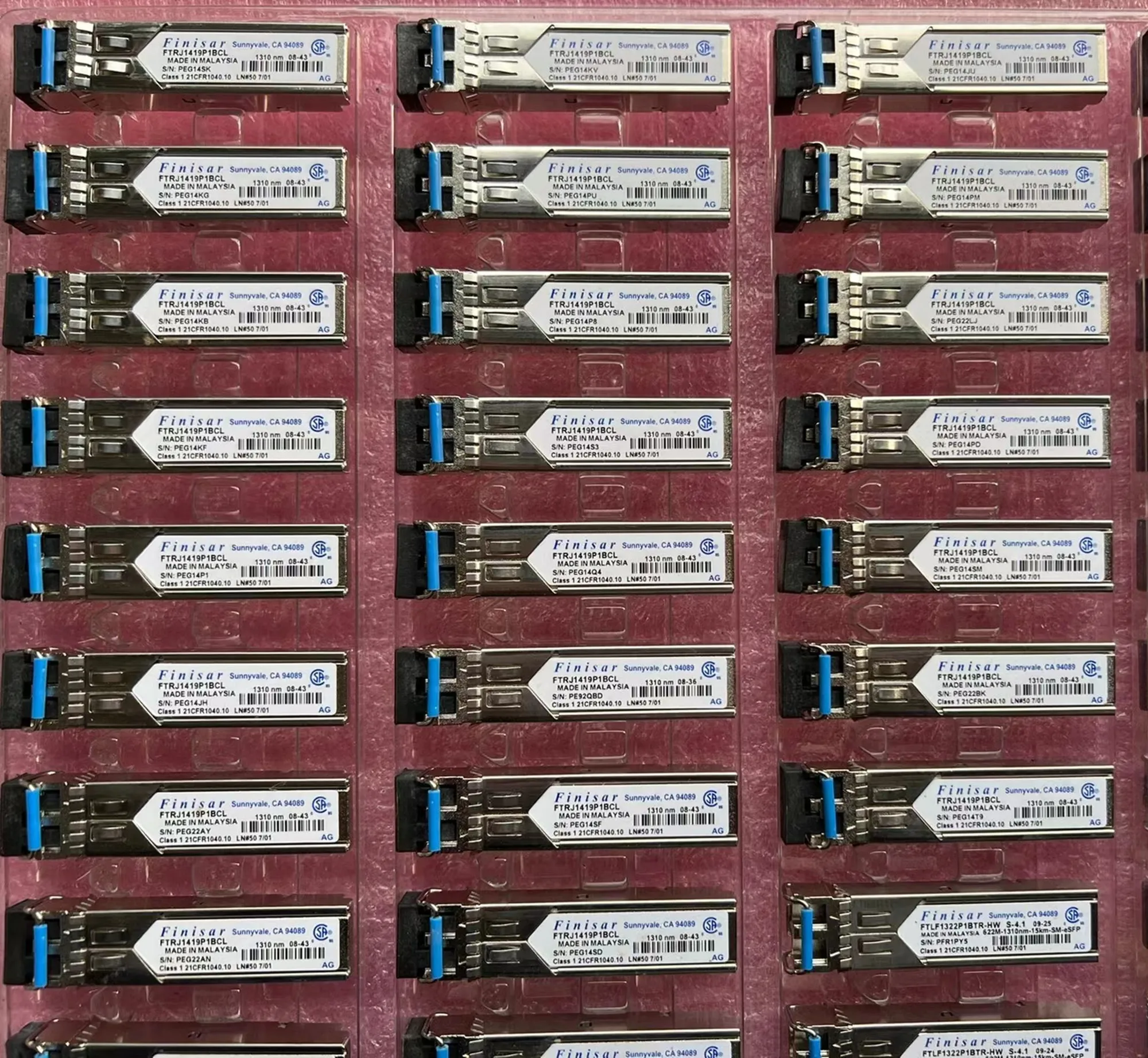 Finisar SFP 2G 55KM fibra transceptor/FTRJ1419P1BCL 1310NM 2G 55KM uso geral fibra SFP