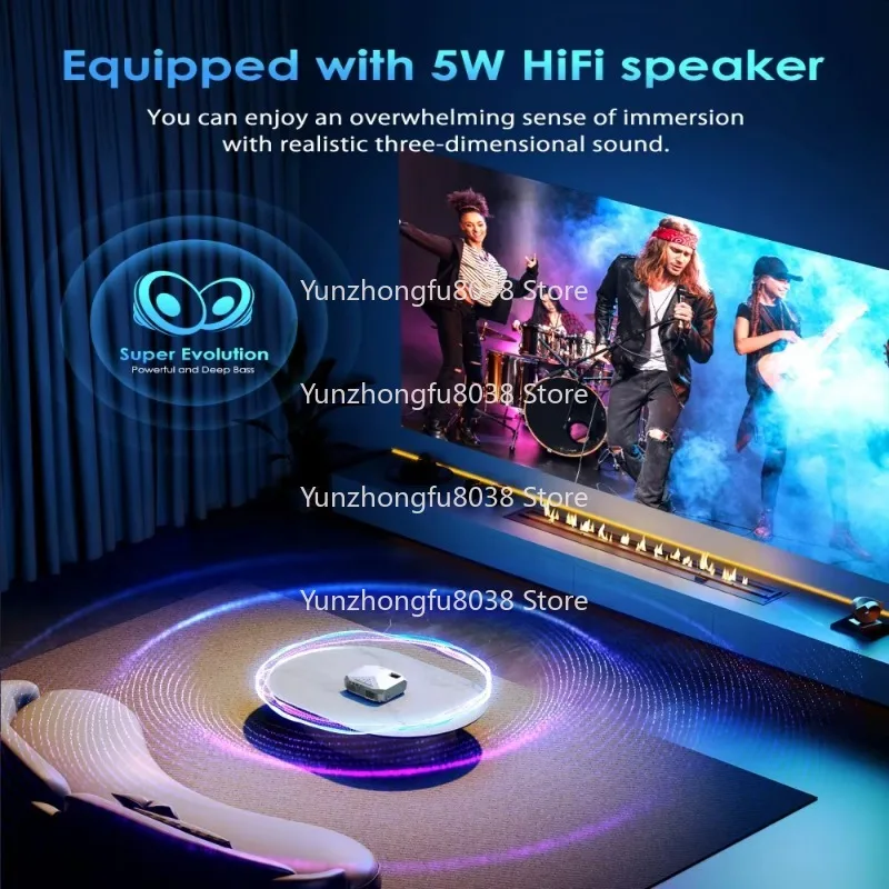 جهاز عرض أفلام 5G WiFi 1080P مع تقنية LCD 22000LM وعمر مصباح 120000 #3