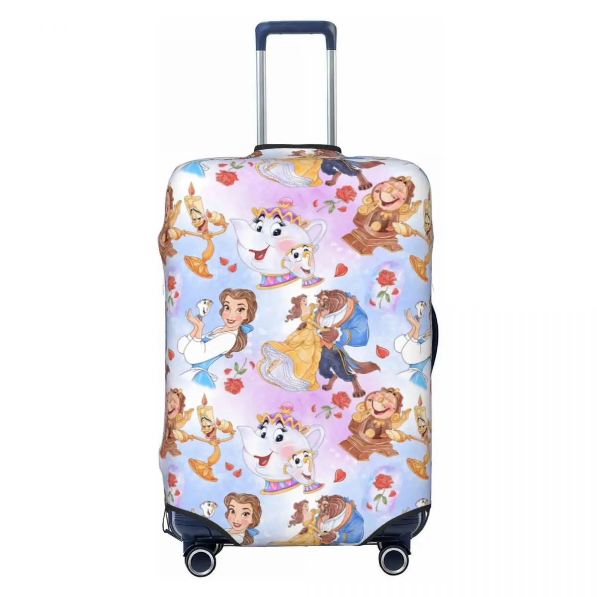 

Чехол для чемодана с мультяшным принтом «Красавица и Чудовище», милый защитный чехол для дорожных сумок 18-32 дюйма