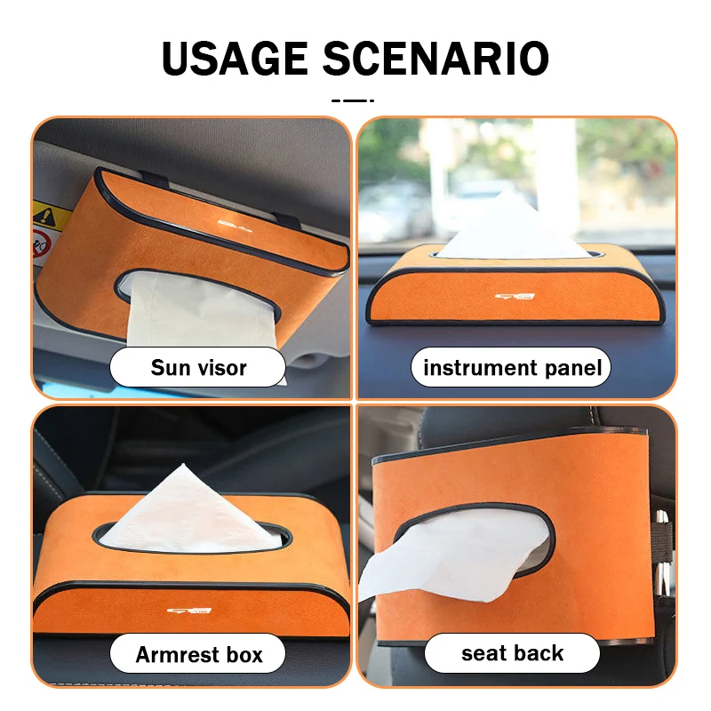 Suede Car Tissue Box Multifunctional  Armrest Center Console For KIA K5 K2 Optima Soul Spectra Niro Cadenza Sephia Carens