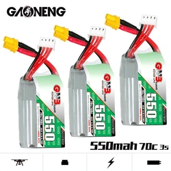 GAONENG GNB 3S 11.1V 550mAh bateria Lipo z XT30 dla Torrent 110 FPV Racing Drone zdalnie sterowany Quadcopter części 11.1V 70C/140C bateria