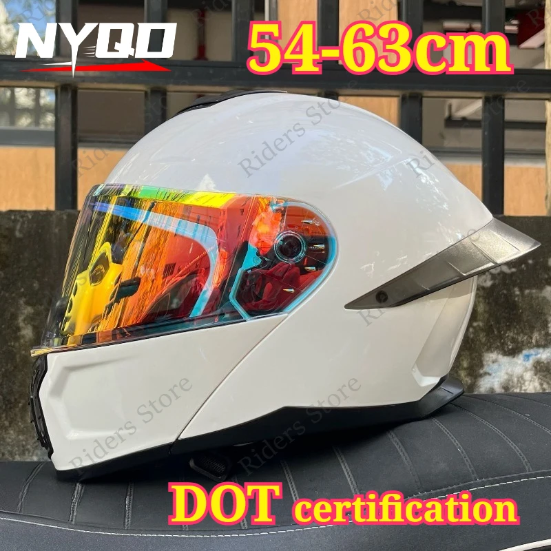 ORZ Modular Flip Up Full Face Motorcycle Helmet Dual Visor Night Vision Lens DOT Approved