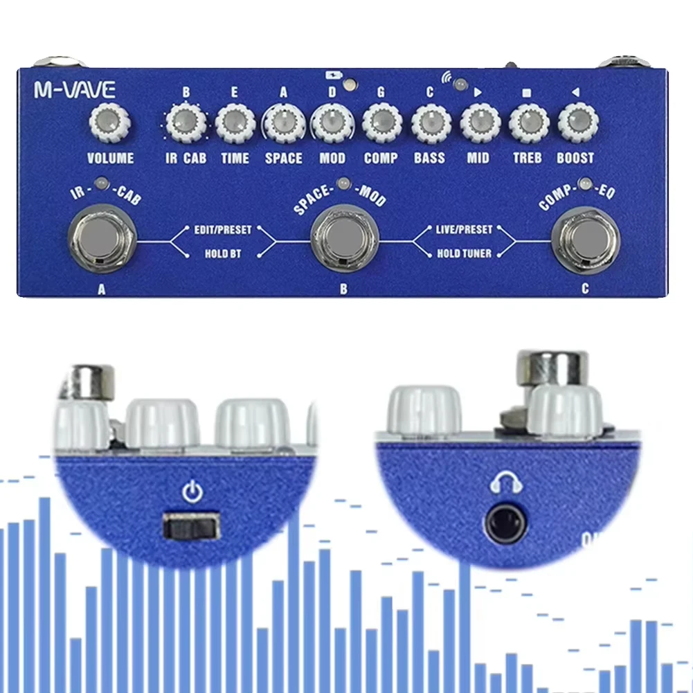 دواسة تأثير الجيتار M-VAVE Cube BABY/AC - بطارية قابلة للشحن على مدار 24 ساعة | 8 خزائن الأشعة تحت الحمراء + جهاز التحكم عن بعد DAW #4