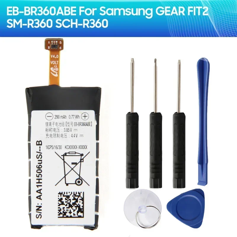 EB-BR360ABE Replacement Battery 200mAh For Samsung Gear Fit2 Fit 2 R360 SM-R360 SCH-R360 New High Quality Batteries With Tool