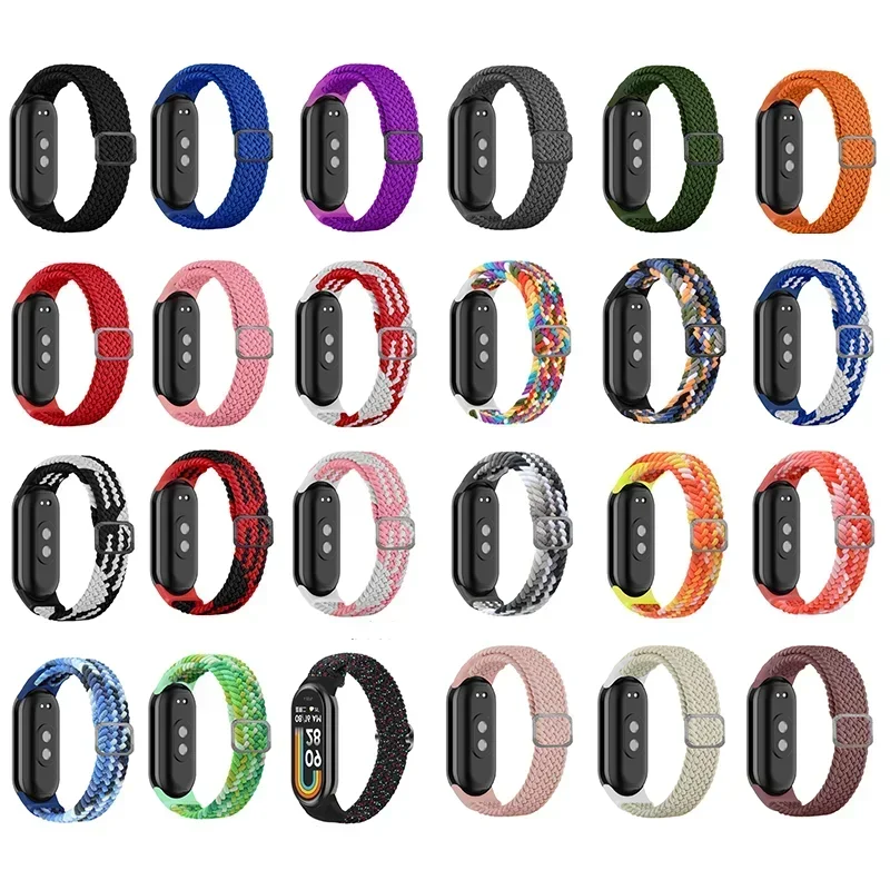 Braided Solo Loop for Xiaomi Mi Band 8 Strap Replacement accessories Elastic Nylon Watchbands correa bracelet for Miband 8 NFC image 6