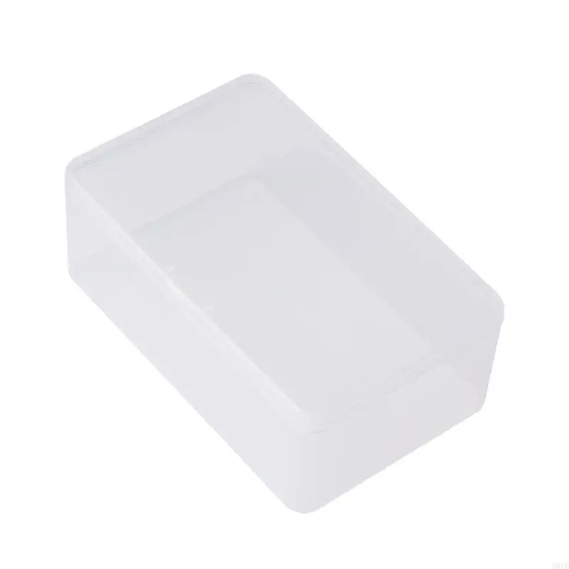 Rectangular Plastic Clear Storage Box Jewelry Beads Collection Container Organiz D0LD