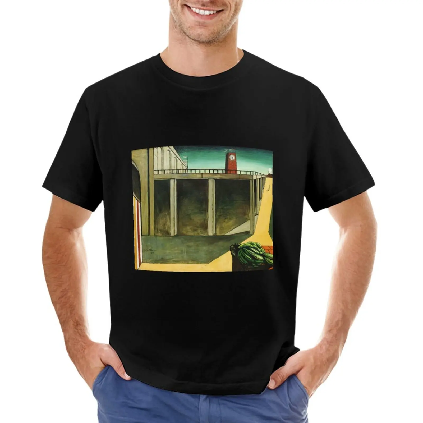 High Res - Art by Giorgio De Chirico 1888 -1978, Abstract Surrealism T-Shirt Blouse graphic t shirts workout shirts for men