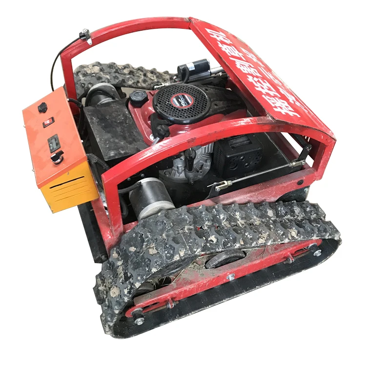 The agricultural weeding and crushing robot is a remote-controlled crawler-type weeding machine