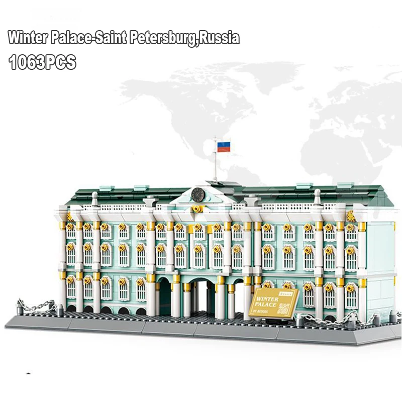 

1063PCS Winter Palace ST. Petersburg Russia Building Blocks Sets – Palace Square Architecture Model，DIY Desktop Decor Toys Kids