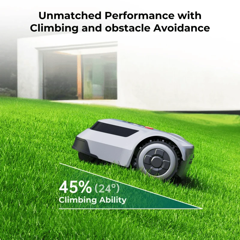 أحدث 2025 جزازة العشب اللاسلكية الصغيرة 1 كيلو واط PLC Core 1500m2 الملاحة الذكية التحكم عن بعد المضادة للتصادم ساحة جزازة أوتوماتيكية