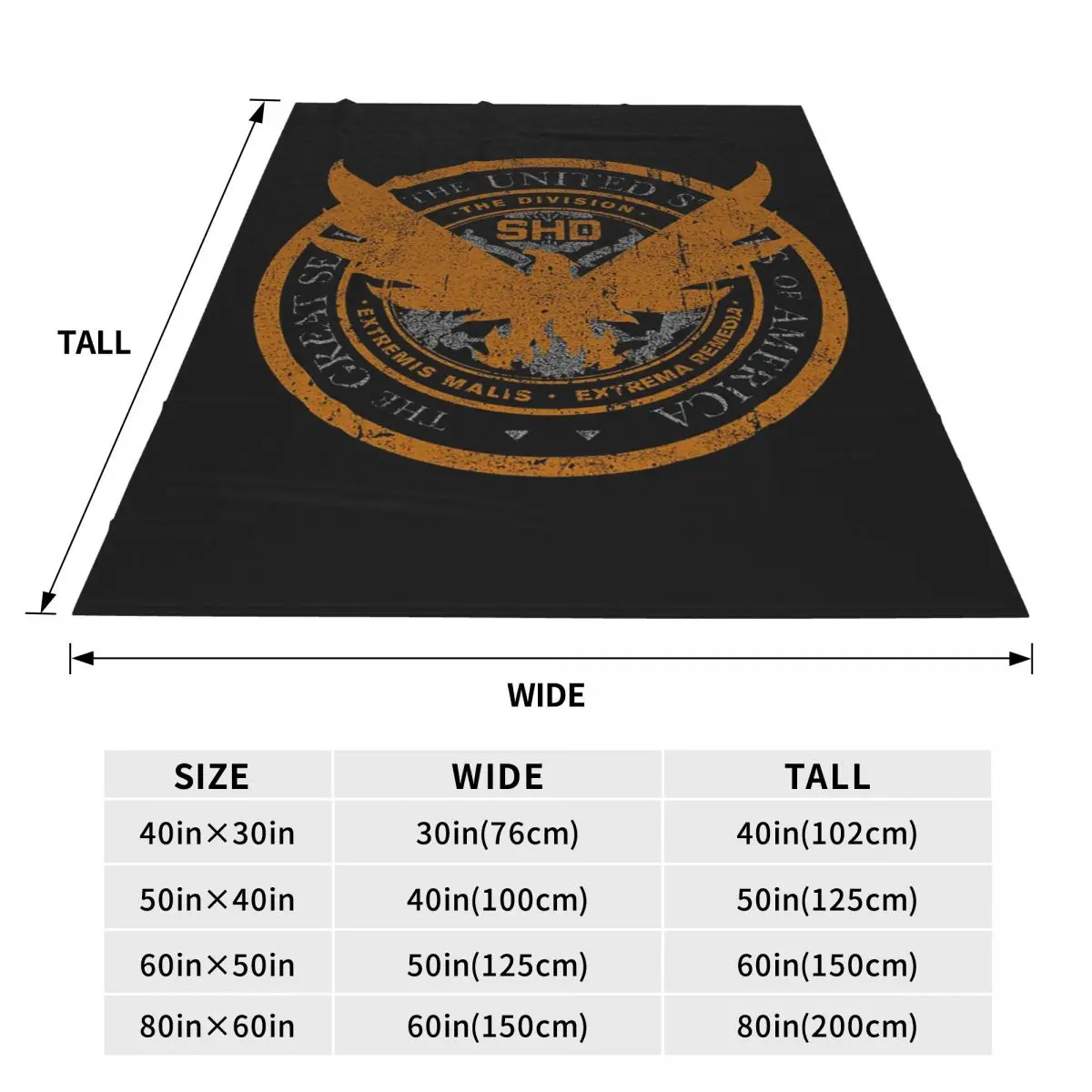 Game Tom Clancys The Division SHD Seal Blankets Fleece Sofa Throw Blanket Lightweight for Bedroom Outdoor Throws Bedspread Quilt