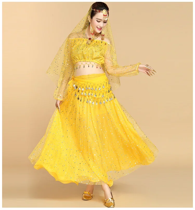 أزياء جديدة نمط الكبار الرقص الشرقي الهندي ملابس رقص مجموعة بوليوود الكبار الزي الرقص الشرقي أداء الملابس مجموعات