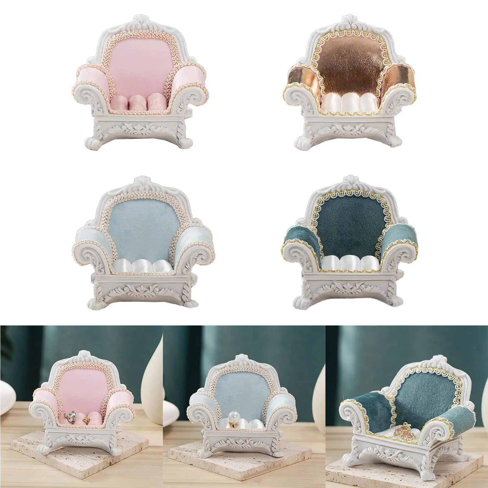 Canapé Miniature pour maison de poupée, Mini boîte à bijoux pour décoration de scène de poupée Ob11, 1/12