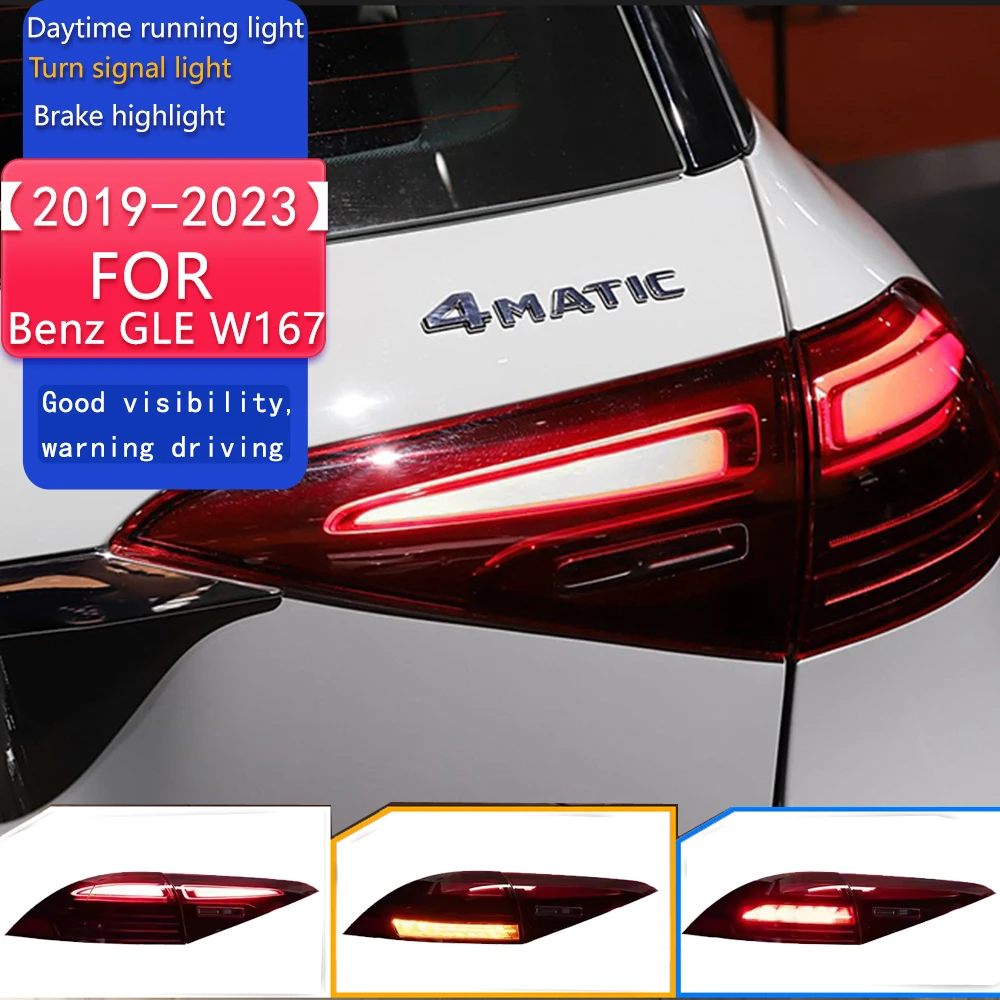 

Задний фонарь для Benz GLE W167 12V H7 Светодиодный задний фонарь 2019 2020 2021 2022 2023 GLE Задний противотуманный тормозной сигнал поворота Автомобильные аксессуары