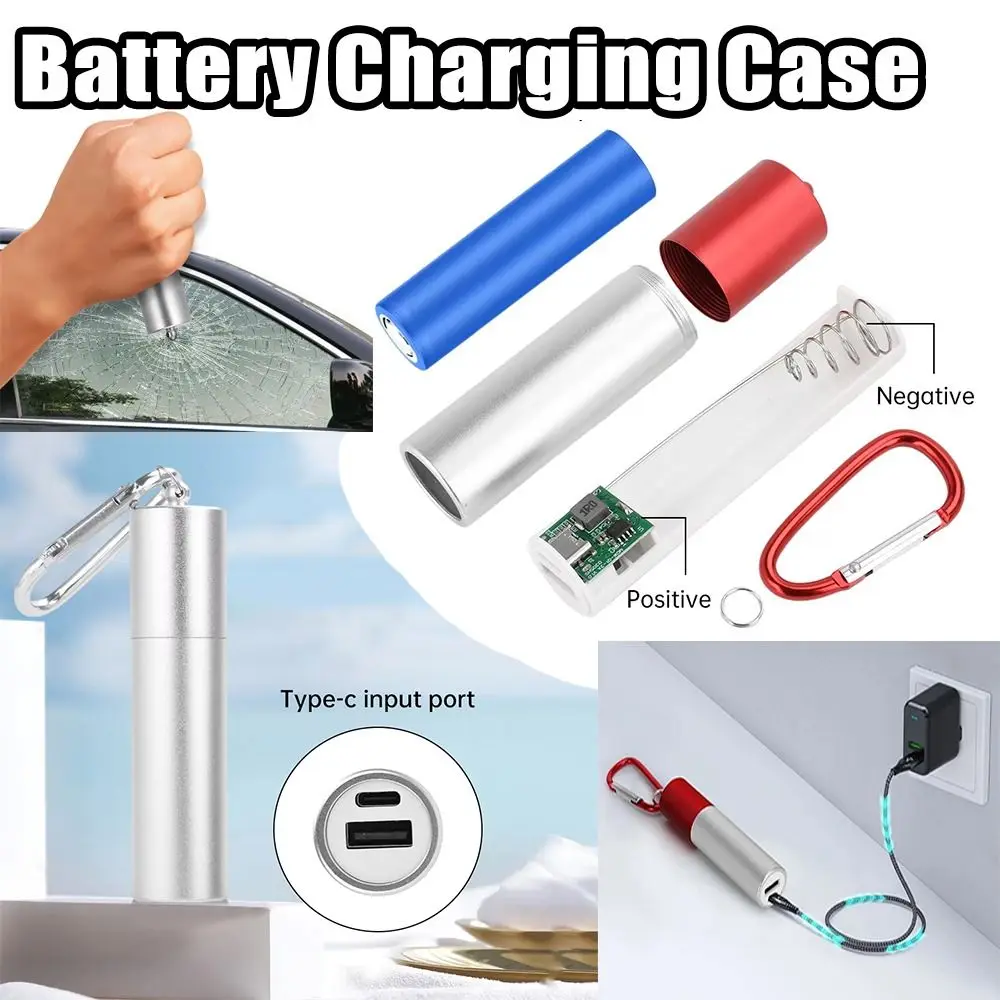 

Universal Power Charging Case Empty 18650/21700 Battery Portable Battery Box Portable Fast Charging DIY Charger Shell Case