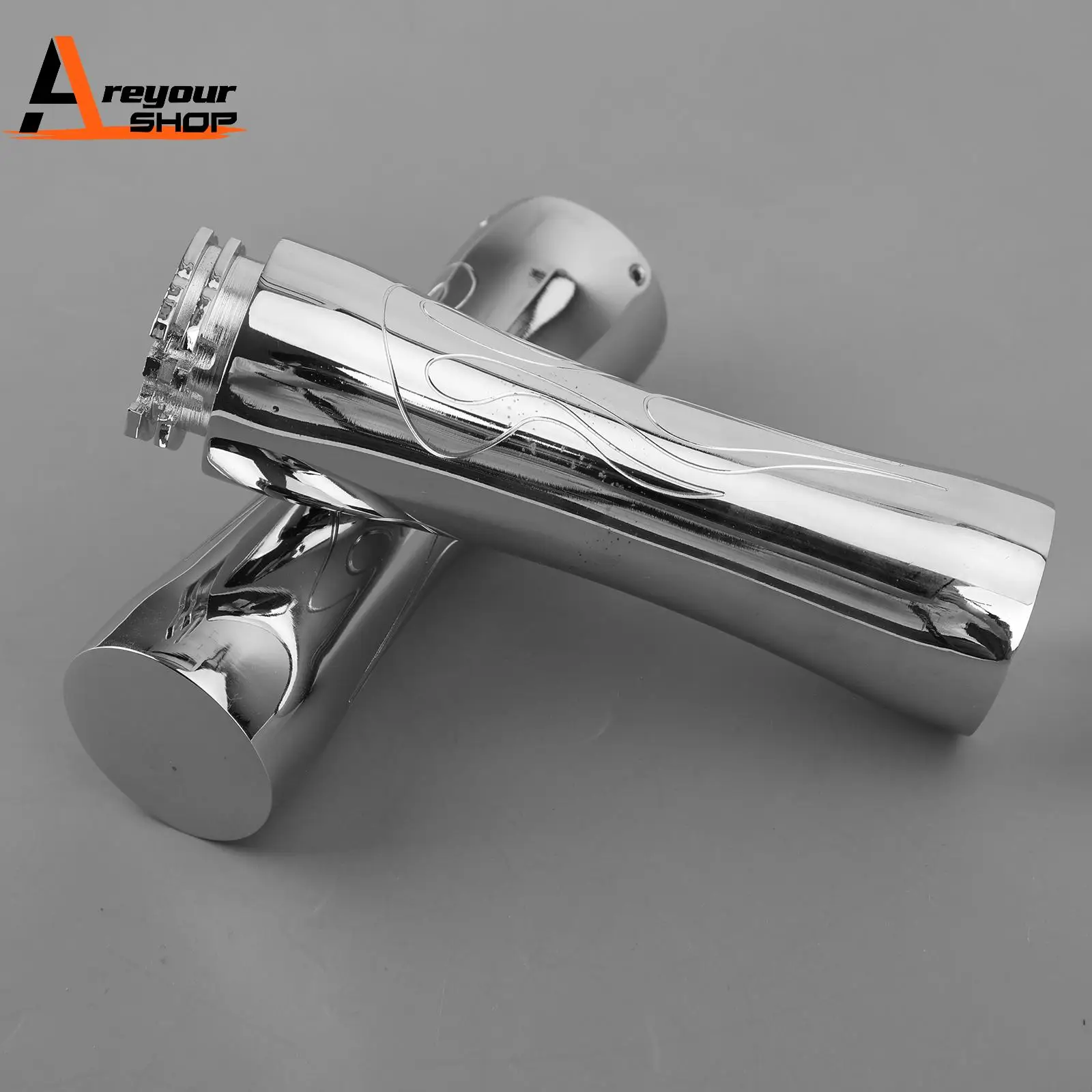 مقبض مقود كروم مقاس 1 بوصة مناسب لسيارة Honda Shadow VLX 600 750 Spirit VTX 1300 1800