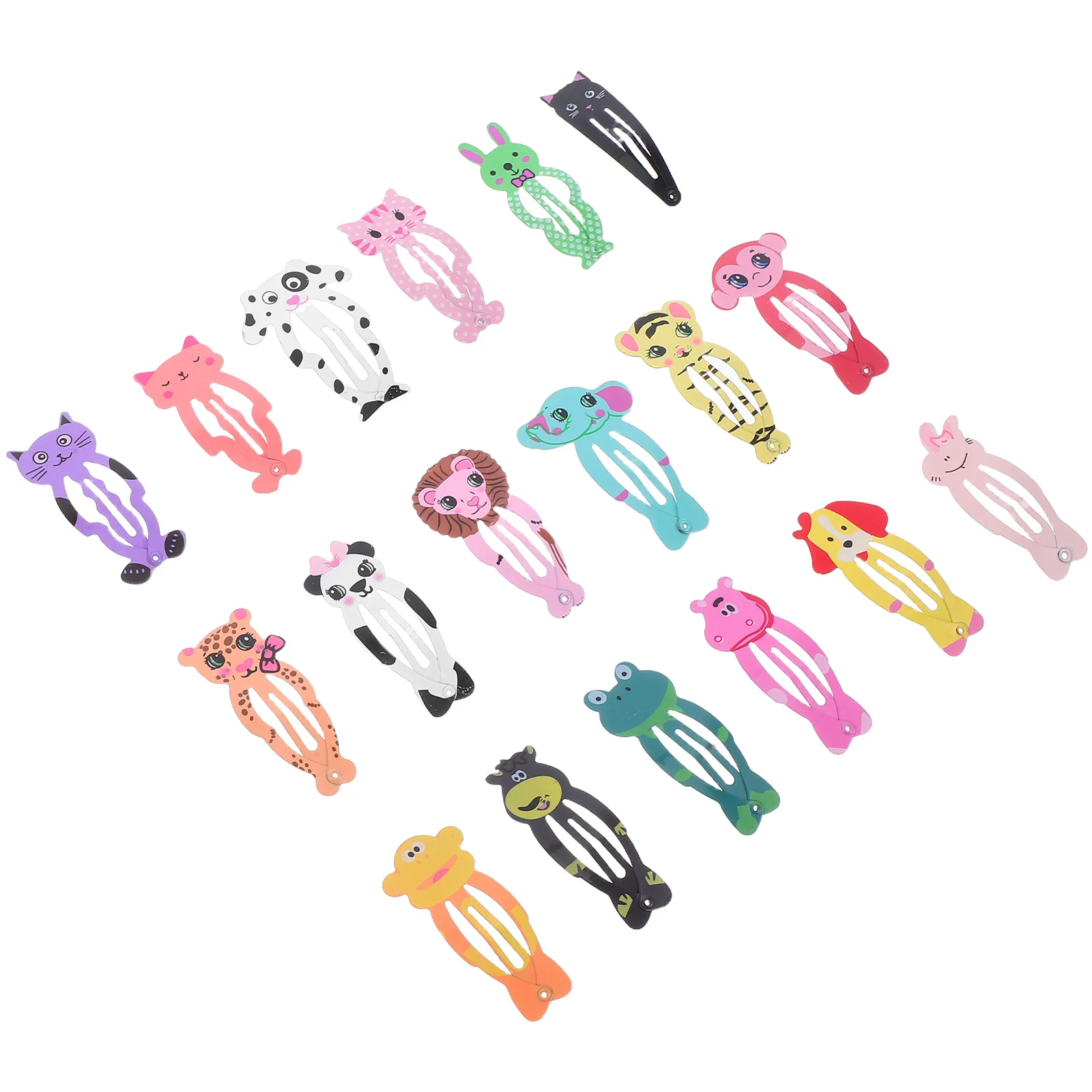 Ensemble de pinces à cheveux en forme d'animaux, 18 pièces, épingle à cheveux imprimée Durable pour enfants, Barrette, accessoires pour cheveux pour filles et adolescentes, fête, usage quotidien