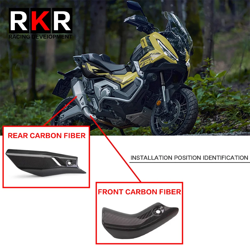 

Motorcycle Middle Link Pipe Exhaust System Carbon Fiber Anti-Scald Heat Shield Cover Guard For Honda X-ADV750 XADV 750 2017-2025