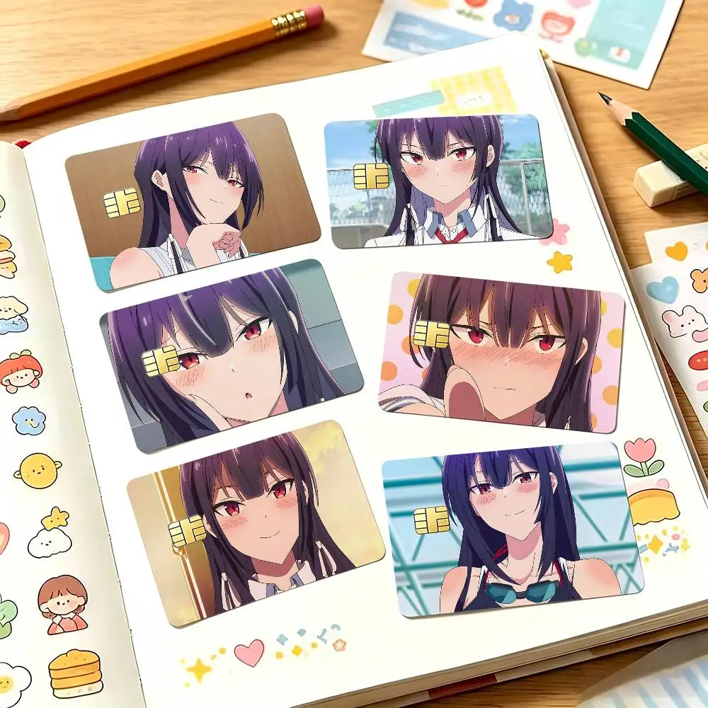 Haite Kudasai, Takamine-san Credit Card Sticker Waterproof PVC Skin Cover For Debit Bank Card, Removable Card Decal Wrap
