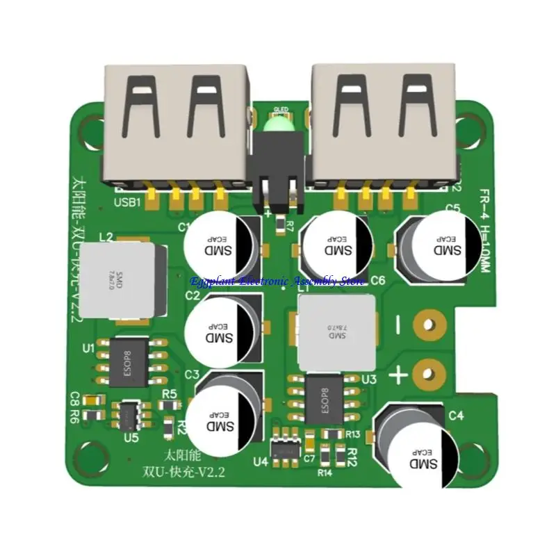 E28D Upgraded Solar Controller 5V 9V 12V Double USB Output Port Electricity Stabilizer Solar Panel Regulator For Mobile Phone