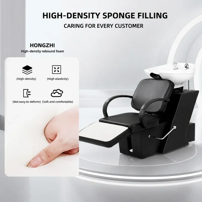 Ceramic Shampoo Basin for Hair Flush Bed Professional Shampooing Station Equipment