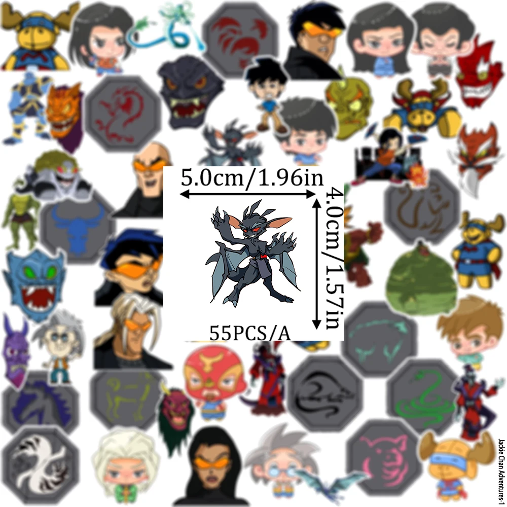Cool Cartoon Monster Figure Stickers Set Waterproof Decals for Water Bottle Phone Laptop Scrapbook Album Decor
