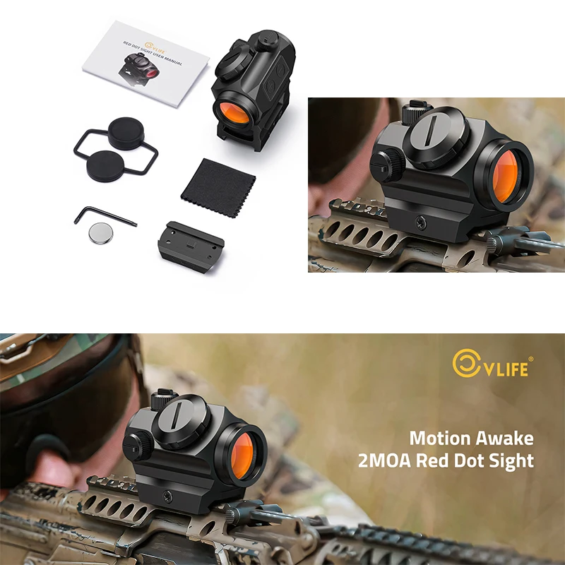 

Коллиматорный прицел CVLIFE Red Dot 2MOA с абсолютным совпадением с планкой Picatinny 20 мм для охоты