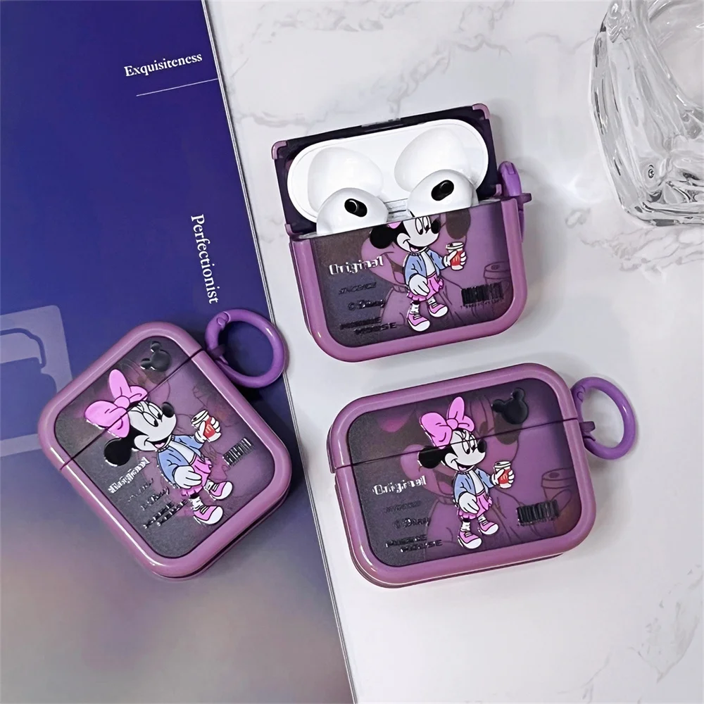 เคสหูฟังสำหรับ airpods Pro 2rd น่ารักลายการ์ตูนอนิเมะบทบาทมิกกี้มินนี่เมาส์เคสกันกระแทกหูฟังสำหรับ airpods 1 2 3กรอบ