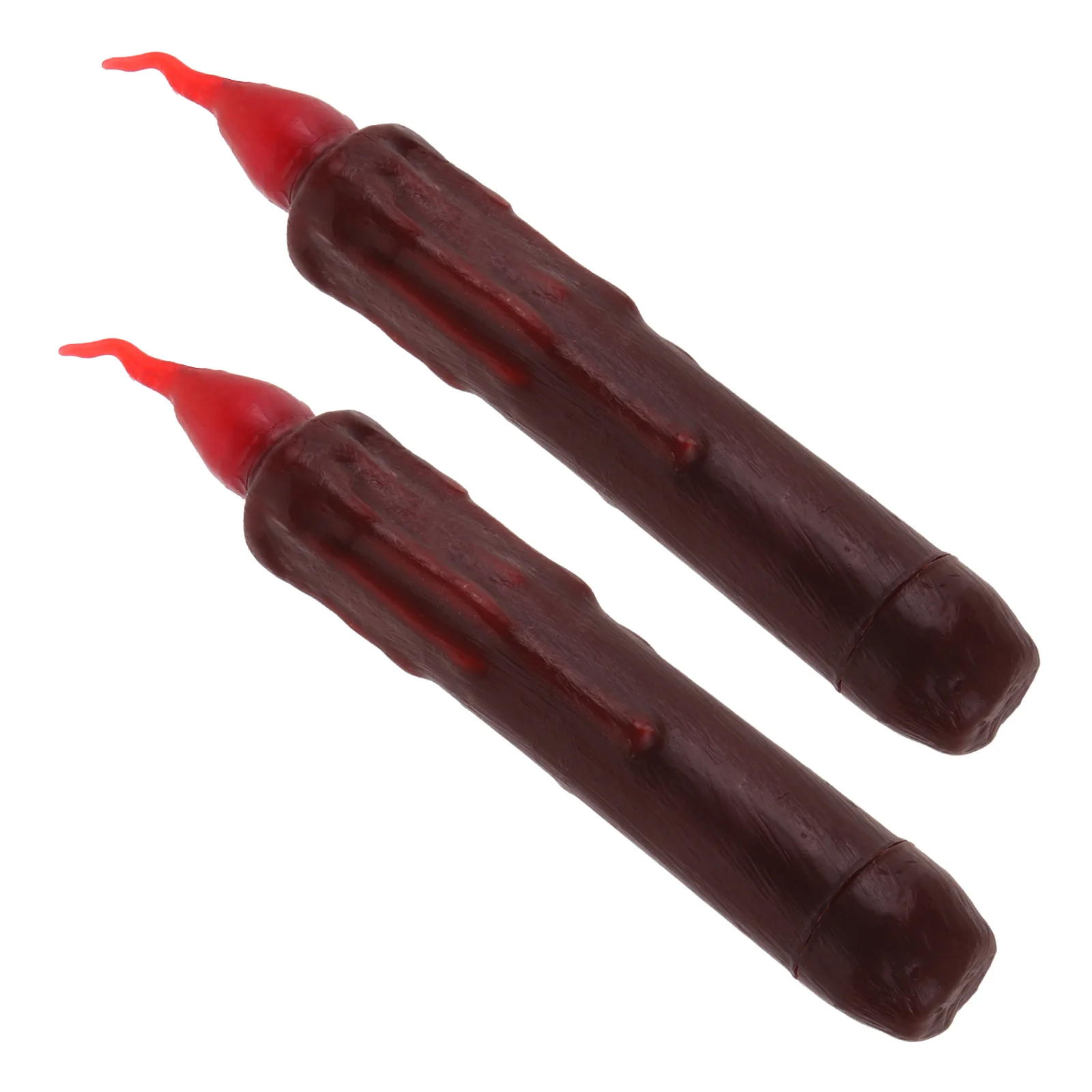 

2 Pcs Electronic Light Artificial Candles Halloween Led Pole Cordless Window Paraffin Flickering Flameless
