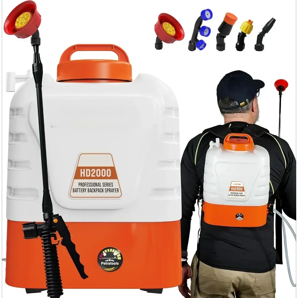 2 Gallon Battery Powered Spray, Battery Powered Backpack Type - Compact Lawn Professional Electric Spray in Lawn and Garden.