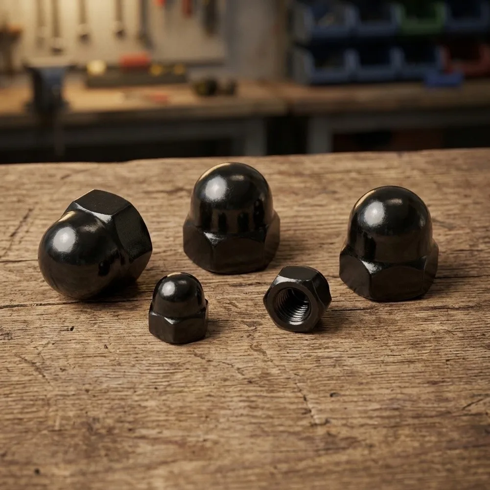 150Pcs Zinc Dome Cap Nut Assortment M3-M12 Carbon Steel Hex Acorn-Nuts Set For Automotive Construction Home Repair Hardware