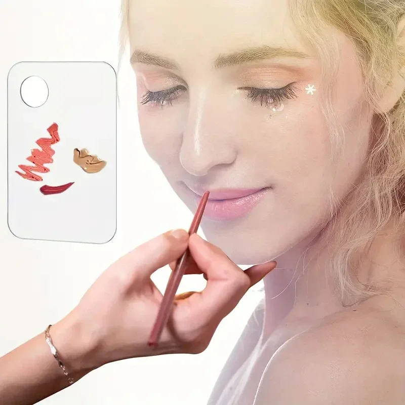 Palette acrylique transparente, outil de maquillage, fond de teint liquide, ombre à paupières, crème de mélange, mélangeur de maquillage de beauté cosmétique manuel