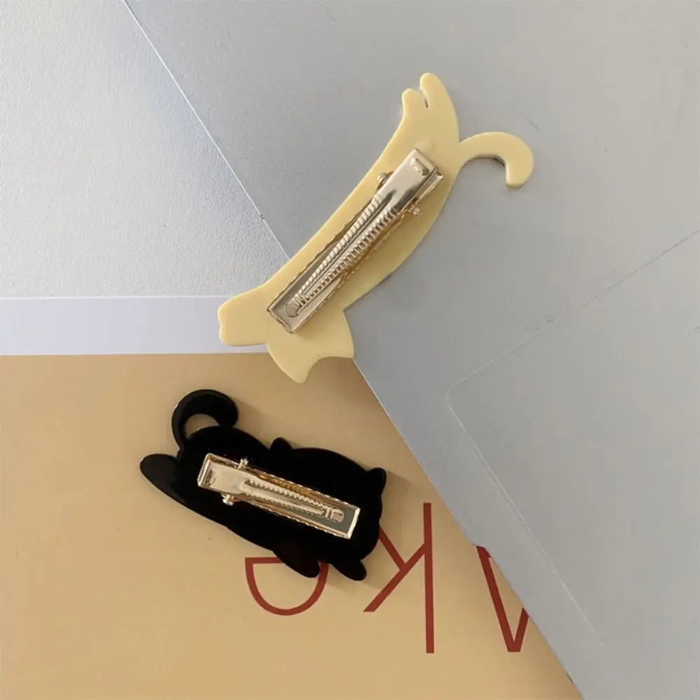 Fermaglio per capelli per gatti simpatico cartone animato Fermaglio per capelli in acido acetico acrilico per animali domestici Clip colorata per becco d'anatra per gatti in stile coreano quotidiano