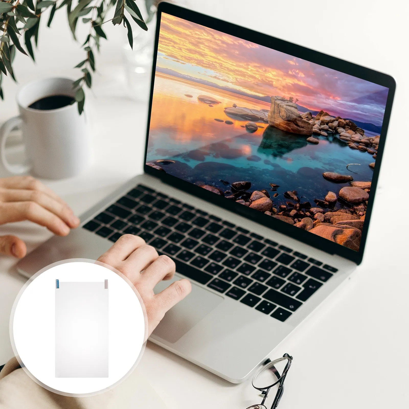 Anti Blue-Ray Laptop Pet Film Protective Screen Film Scratch-Resistant Easy Install Laptop Screen Protector High Transmittance