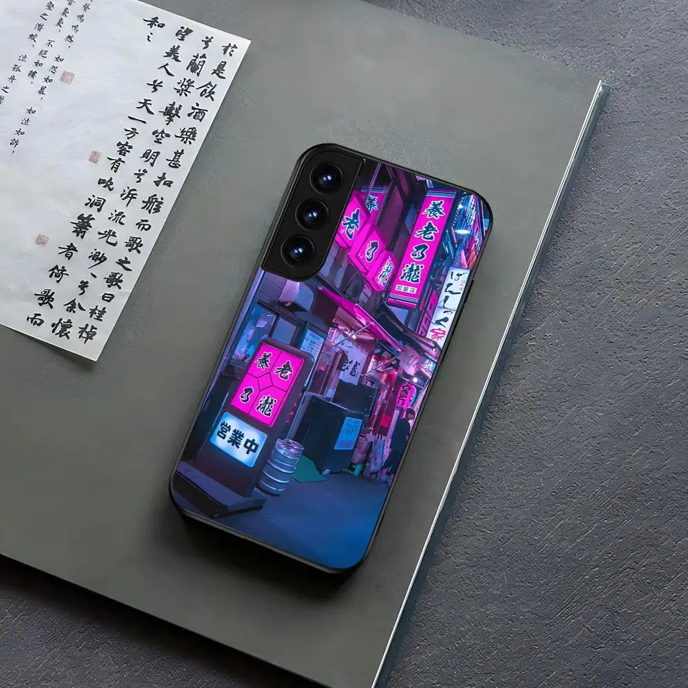 

Новый чехол для телефона Tokyo Street для Samsung S 25 24 23 22 21 20 Plus Ultra A M A16 34 54 53 японская анимация новый черный чехол