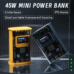 PD45W 0.96inch IPS Color Screen 21700 Welding DIY Battery Case 2Cell No Battery QC PPS AFC Laptop Phone Fast Charging Power Bank